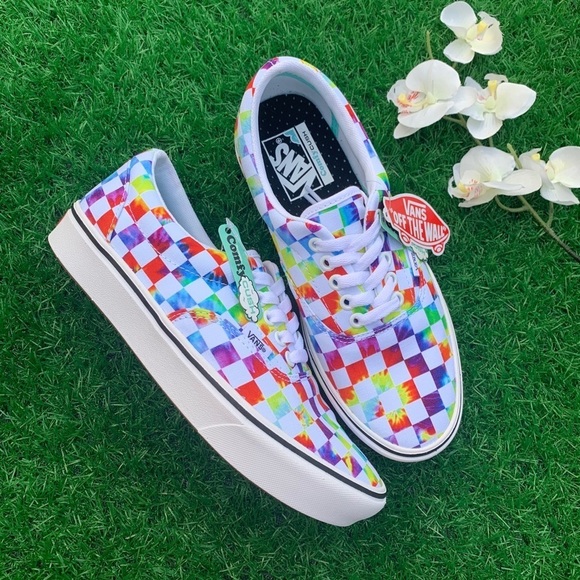 Vans Shoes - Vans ComfyCush Era Tie-Dye Checkerboard